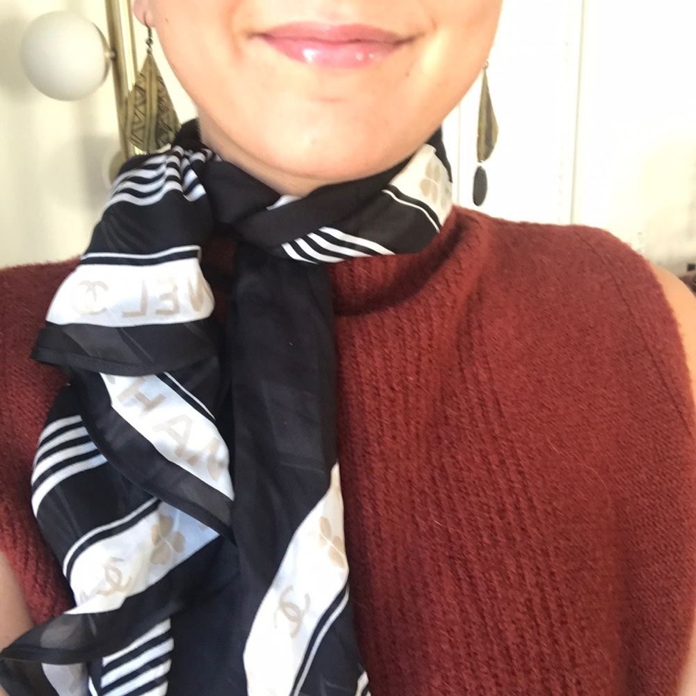 Authentic Chanel Silk Scarf